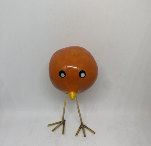 Handmade ceramic bird with copper legs S - Oiseau ceramique et cuivre “fait main”